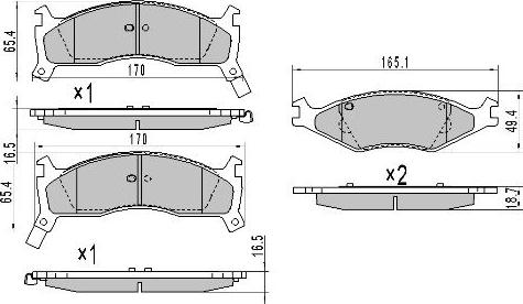 FREMAX FBP-1759 - Тормозные колодки, дисковые, комплект unicars.by