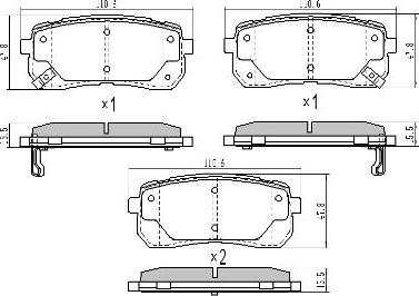 FREMAX FBP-1712 - Тормозные колодки, дисковые, комплект unicars.by