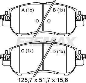 FREMAX FBP-2603 - Тормозные колодки, дисковые, комплект unicars.by