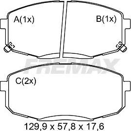 FREMAX FBP-2602 - Тормозные колодки, дисковые, комплект unicars.by