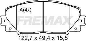 FREMAX FBP-2619 - Тормозные колодки, дисковые, комплект unicars.by