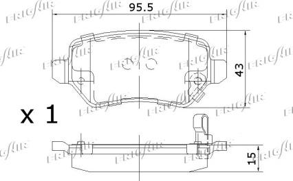 Frigair PD07.507 - Тормозные колодки, дисковые, комплект unicars.by