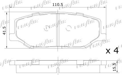 Frigair PD14.501 - Тормозные колодки, дисковые, комплект unicars.by