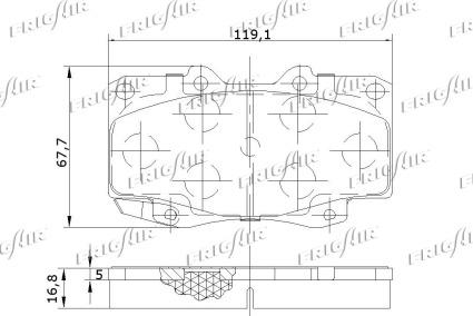 Frigair PD15.511 - Тормозные колодки, дисковые, комплект unicars.by