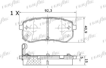 Frigair PD28.508 - Тормозные колодки, дисковые, комплект unicars.by