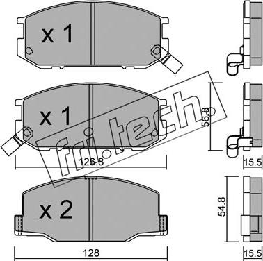 Fri.Tech. 440.0 - Тормозные колодки, дисковые, комплект unicars.by