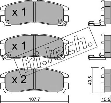 Fri.Tech. 413.0 - Тормозные колодки, дисковые, комплект unicars.by