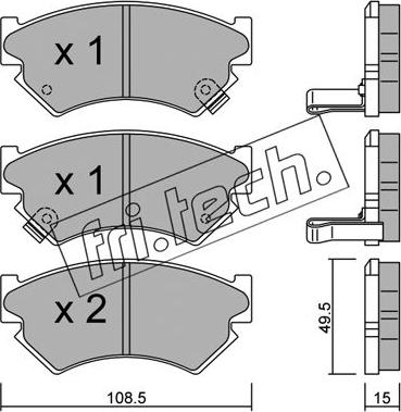 Fri.Tech. 426.0 - Тормозные колодки, дисковые, комплект unicars.by