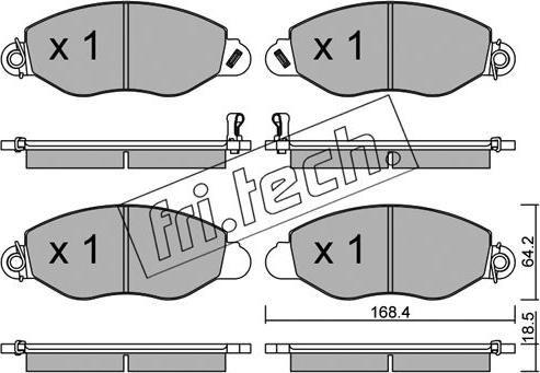 Fri.Tech. 552.0 - Тормозные колодки, дисковые, комплект unicars.by