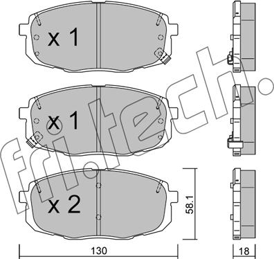 Fri.Tech. 529.1 - Тормозные колодки, дисковые, комплект unicars.by