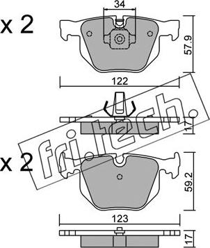 FTE 9005572 - Тормозные колодки, дисковые, комплект unicars.by