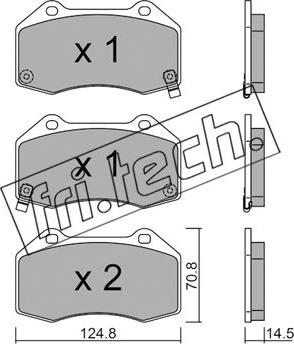 Fri.Tech. 667.3 - Тормозные колодки, дисковые, комплект unicars.by