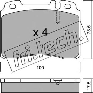 Fri.Tech. 683.0 - Тормозные колодки, дисковые, комплект unicars.by