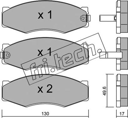 Fri.Tech. 068.1 - Тормозные колодки, дисковые, комплект unicars.by