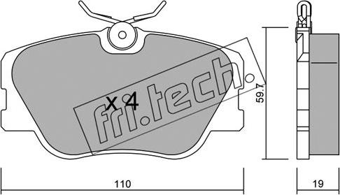 Fri.Tech. 063.0 - Тормозные колодки, дисковые, комплект unicars.by