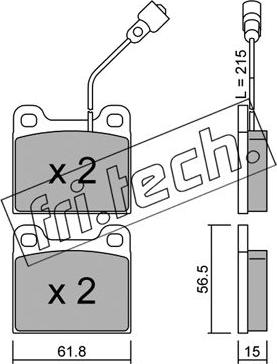 Fri.Tech. 003.2 - Тормозные колодки, дисковые, комплект unicars.by