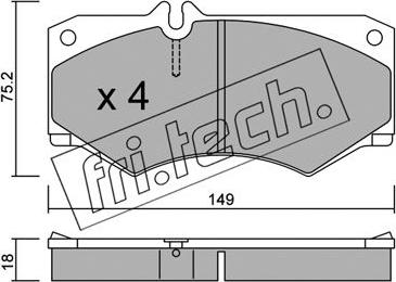 Fri.Tech. 016.0 - Тормозные колодки, дисковые, комплект unicars.by