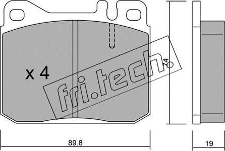 Fri.Tech. 013.2 - Тормозные колодки, дисковые, комплект unicars.by