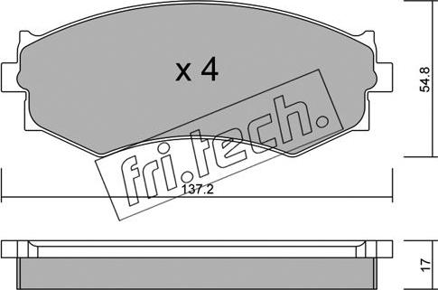 Fri.Tech. 197.0 - Тормозные колодки, дисковые, комплект unicars.by