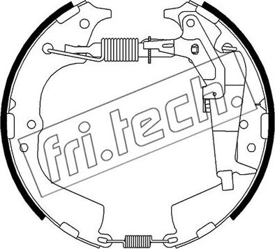 Fri.Tech. 16510 - Комплект тормозных колодок, барабанные unicars.by