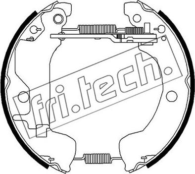 Fri.Tech. 16507 - Комплект тормозных колодок, барабанные unicars.by