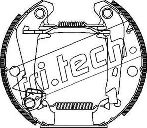 Fri.Tech. 16010 - Комплект тормозных колодок, барабанные unicars.by