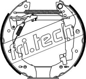 Fri.Tech. 16030 - Комплект тормозных колодок, барабанные unicars.by