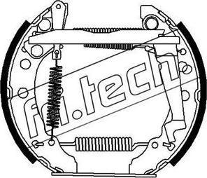 Fri.Tech. 16300 - Комплект тормозных колодок, барабанные unicars.by