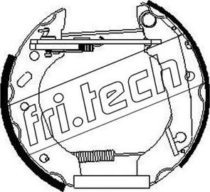 Fri.Tech. 16264 - Комплект тормозных колодок, барабанные unicars.by