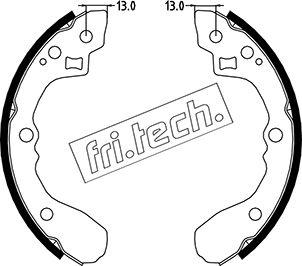 Fri.Tech. 1049.154 - Комплект тормозных колодок, барабанные unicars.by