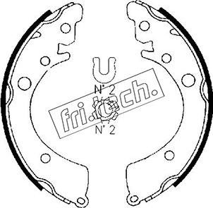 Fri.Tech. 1044.006 - Комплект тормозных колодок, барабанные unicars.by