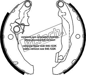 Fri.Tech. 1040.144Y - Комплект тормозных колодок, барабанные unicars.by