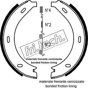 Fri.Tech. 1052.123K - Комплект тормозов, ручник, парковка unicars.by