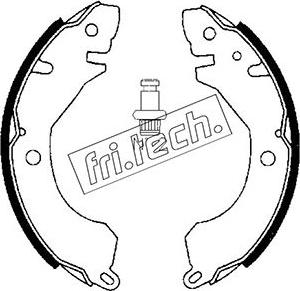 Fri.Tech. 1064.157 - Комплект тормозных колодок, барабанные unicars.by