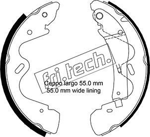 Fri.Tech. 1067.193 - Комплект тормозных колодок, барабанные unicars.by