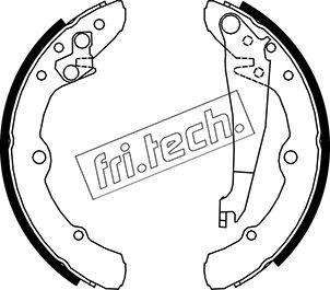 Fri.Tech. 1016.020 - Комплект тормозных колодок, барабанные unicars.by