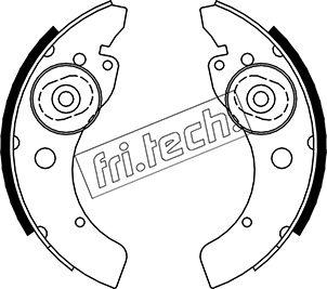 Fri.Tech. 1034.001 - Комплект тормозных колодок, барабанные unicars.by