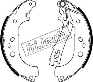 Fri.Tech. 1034.122 - Комплект тормозных колодок, барабанные unicars.by