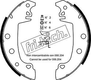 Fri.Tech. 1079.187K - Комплект тормозных колодок, барабанные unicars.by