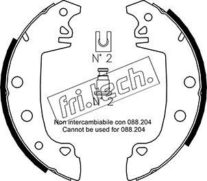 Fri.Tech. 1079.187 - Комплект тормозных колодок, барабанные unicars.by