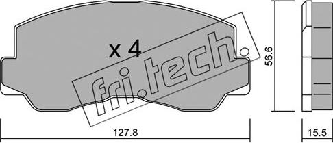 Fri.Tech. 114.0 - Тормозные колодки, дисковые, комплект unicars.by