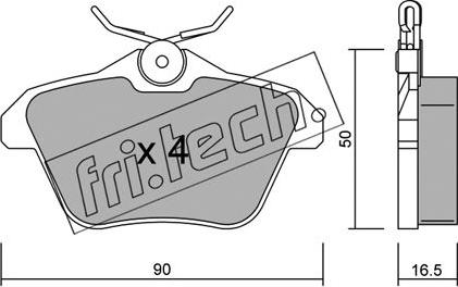 Fri.Tech. 115.0 - Тормозные колодки, дисковые, комплект unicars.by