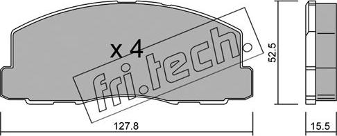 Fri.Tech. 116.0 - Тормозные колодки, дисковые, комплект unicars.by