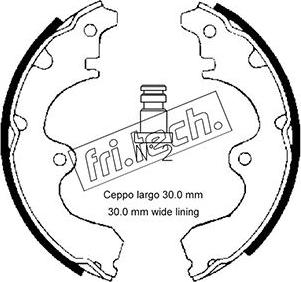 Fri.Tech. 1115.295 - Комплект тормозных колодок, барабанные unicars.by