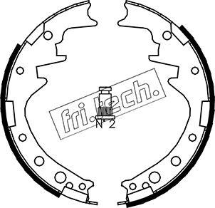 Fri.Tech. 1115.249 - Комплект тормозных колодок, барабанные unicars.by