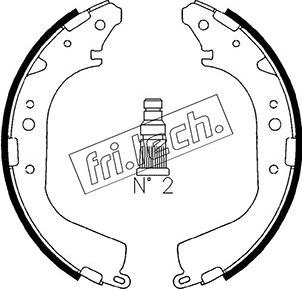 Fri.Tech. 1115.268 - Комплект тормозных колодок, барабанные unicars.by