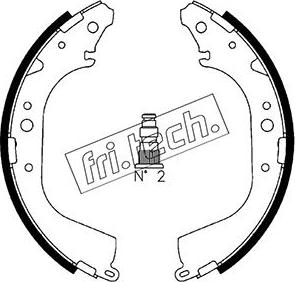 Fri.Tech. 1115.288 - Комплект тормозных колодок, барабанные unicars.by