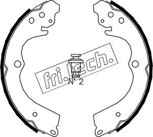 Fri.Tech. 1110.334 - Комплект тормозных колодок, барабанные unicars.by