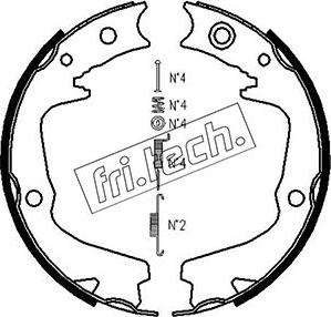 Fri.Tech. 1110.337K - Комплект тормозов, ручник, парковка unicars.by