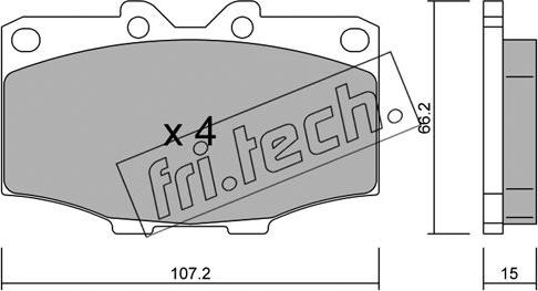 Fri.Tech. 111.0 - Тормозные колодки, дисковые, комплект unicars.by